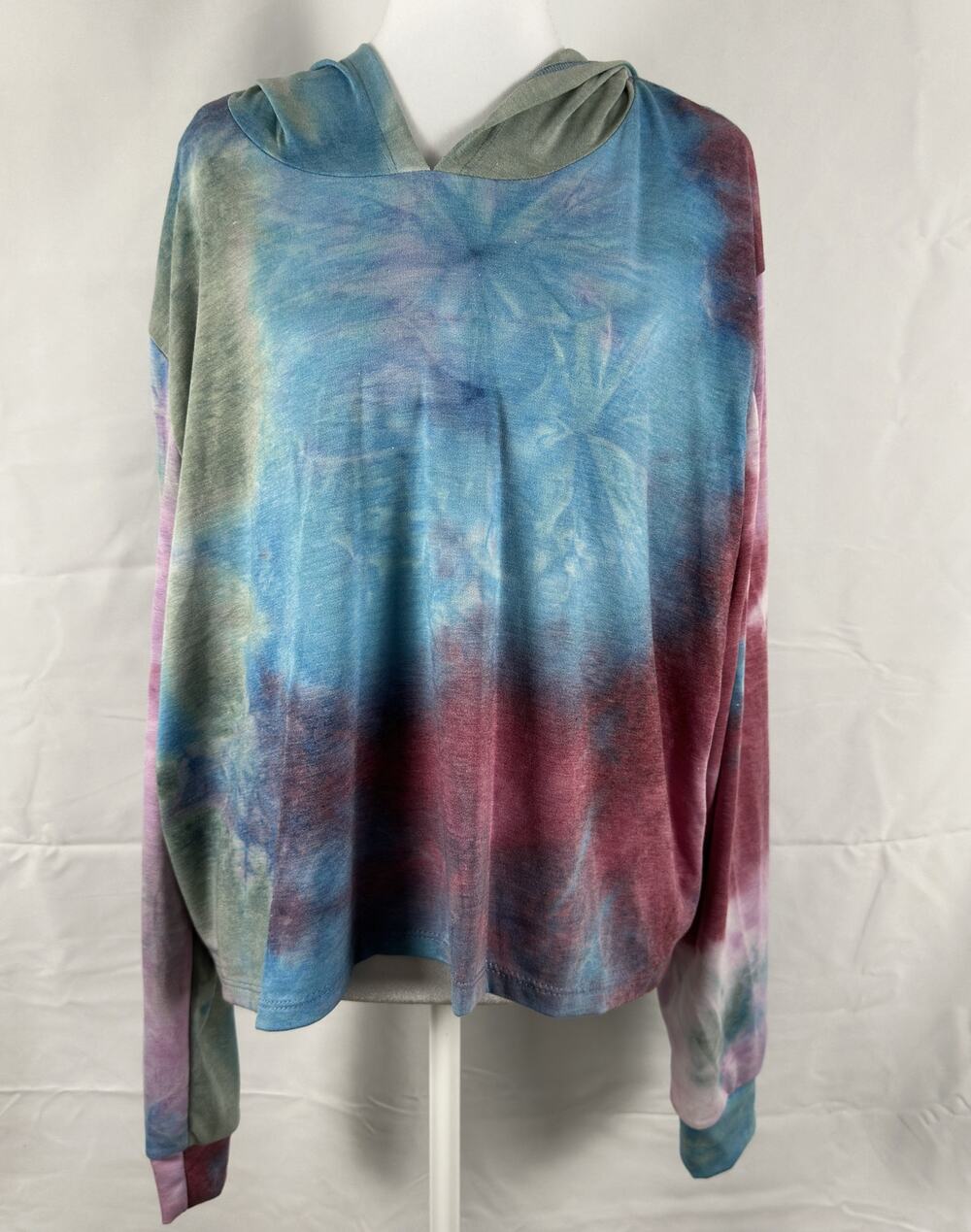 Azules Multicolor Tie‑Dye Hoodie – NWOT Size 3X Fall, BTS, Tie Dye Hoodie